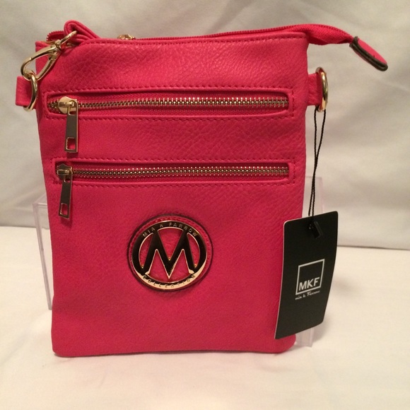 NWT Fuschia Double-Zip Crossbody by Mia K Farrow - Picture 2 of 8